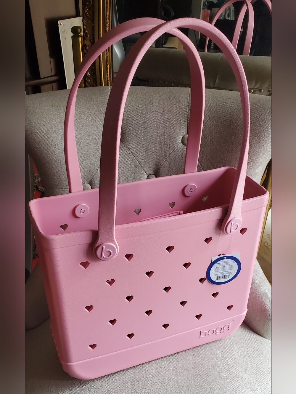 Special Limited EDITION Pink Glitter Hearts BOGG Bag New W/Tags Large